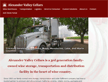 Tablet Screenshot of alexandervalleycellars.com